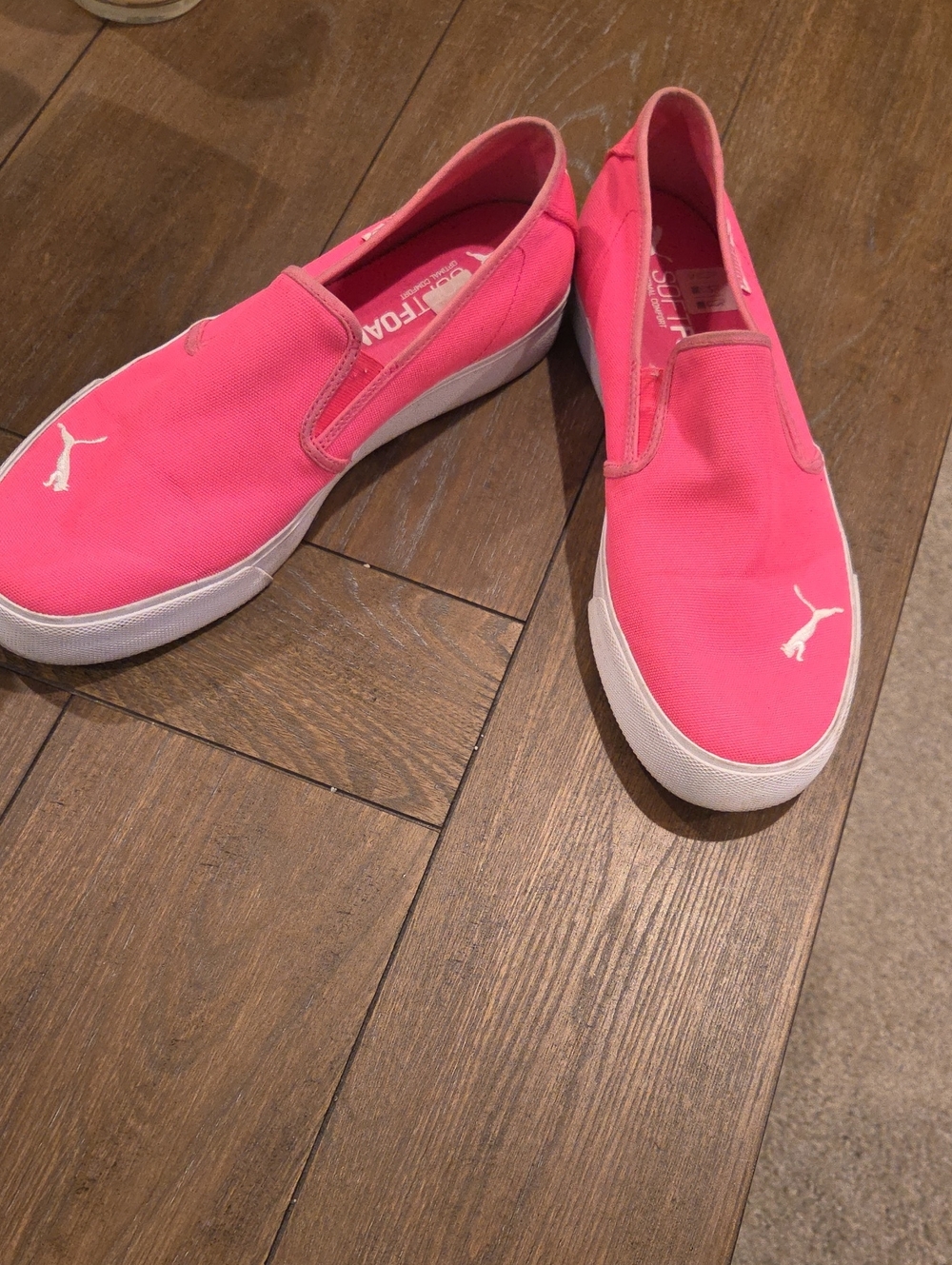Puma Hot Pink Slip-On Canvas Mules